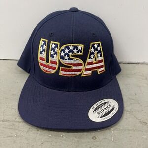 Lids USA Navy Blue Snapback‎ Cap Adjustable Classic Baseball Hat Unisex Street